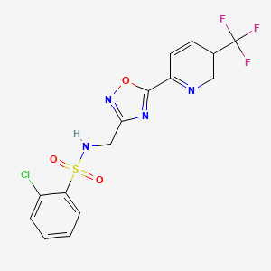 2-Chloro-N-[5'-(5''-(trifluoromethyl)pyridin-2''-yl)--[1',2',4']oxadiazol-3'-ylmethyl]benzenesulphonamide
