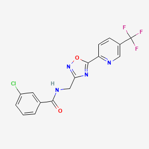 3-Chloro-N-[5'-(5''-(trifluoromethyl)pyridin-2''-yl)--[1',2',4']oxadiazol-3'-ylmethyl]benzamide