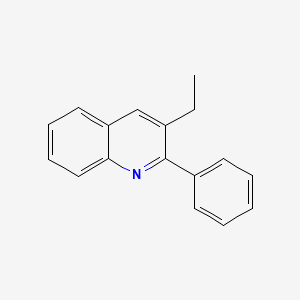 molecular formula C17H15N B14066792 Quinoline, 3-ethyl-2-phenyl- CAS No. 101441-53-6