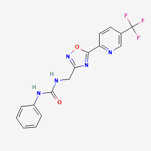 1-Phenyl-3-[5'-(5''-(trifluoromethyl)pyridin-2''-yl)--[1',2',4']oxadiazol-3'-ylmethyl]urea