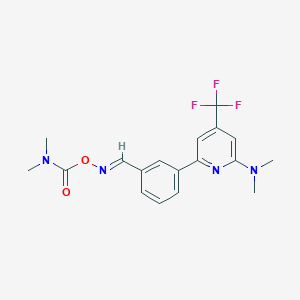 O-Dimethylaminocarbonyl-3-(6-dimethylamino-4-trifluoromethylpyridin-2-yl)benzaldehyde oxime