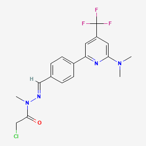 Chloro-acetic acid N'-[1-[4-(6-dimethylamino-4-trifluoromethyl-pyridin-2-yl)-phenyl]-meth-(E)-ylidene]-N-methyl-hydrazide