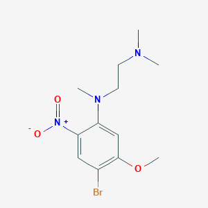 molecular formula C12H18BrN3O3 B14066901 N1-(4-bromo-5-methoxy-2-nitrophenyl)-N1,N2,N2-trimethylethane-1,2-diamine 