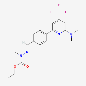 N'-[1-[4-(6-Dimethylamino-4-trifluoromethyl-pyridin-2-yl)-phenyl]-meth-(E)-ylidene]-N-methyl-hydrazinecarboxylic acid ethyl ester