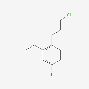 molecular formula C11H14ClI B14066973 1-(3-Chloropropyl)-2-ethyl-4-iodobenzene 
