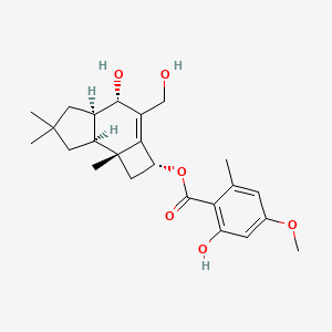 molecular formula C24H32O6 B14066991 Armillol everninate CAS No. 102092-44-4