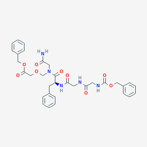 molecular formula C33H37N5O9 B14067101 Glycinamide,N-[(phenylmethoxy)carbonyl]glycylglycyl-L-phenylalanyl-N-[[2-(phenylmethoxy)-2-oxoethoxy]methyl]- 