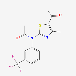 B1406715 N-(5-acetyl-4-methyl-1,3-thiazol-2-yl)-N-[3-(trifluoromethyl)phenyl]acetamide CAS No. 2060498-12-4