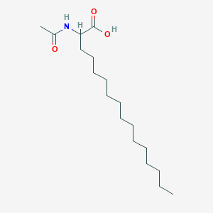 molecular formula C18H35NO3 B14067235 Hexadecanoic acid, 2-(acetylamino)- CAS No. 101885-60-3
