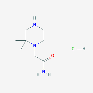 molecular formula C8H18ClN3O B1406726 2-(2,2-Dimethylpiperazin-1-YL)acetamide hydrochloride CAS No. 1148003-49-9