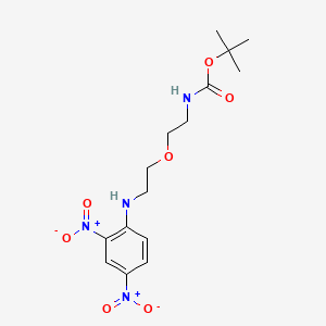 molecular formula C15H22N4O7 B14067297 tert-Butyl (2-(2-((2,4-dinitrophenyl)amino)ethoxy)ethyl)carbamate 