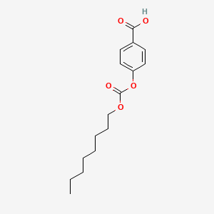 molecular formula C16H22O5 B14067327 4-{[(Octyloxy)carbonyl]oxy}benzoic acid CAS No. 100980-74-3