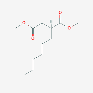 molecular formula C12H22O4 B14067328 Dimethyl 2-hexylbutanedioate CAS No. 101972-91-2