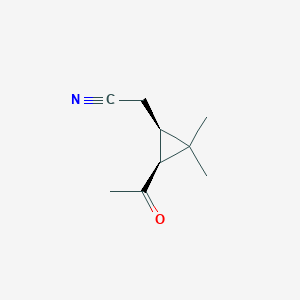 Cyclopropaneacetonitrile, 3-acetyl-2,2-dimethyl-, (1R-cis)-(9CI)