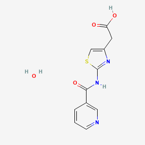 {2-[(3-Pyridinylcarbonyl)amino]-1,3-thiazol-4-yl}acetic acid hydrate