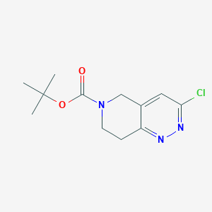 molecular formula C12H16ClN3O2 B1406742 Tert-butyl 3-chloro-7,8-dihydropyrido[4,3-C]pyridazine-6(5H)-carboxylate CAS No. 1251015-71-0
