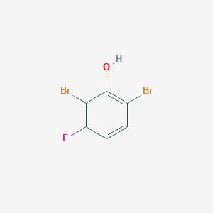 molecular formula C6H3Br2FO B14067473 2,6-Dibromo-3-fluorophenol 