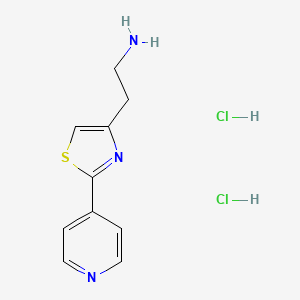 2-[2-(Pyridin-4-yl)-1,3-thiazol-4-yl]ethan-1-amine dihydrochloride