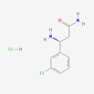 (3R)-3-amino-3-(3-chlorophenyl)propanamide hydrochloride
