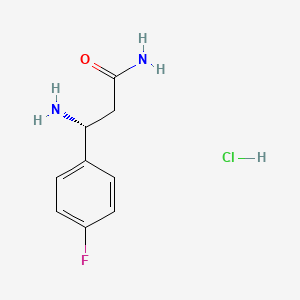 (3R)-3-amino-3-(4-fluorophenyl)propanamide hydrochloride