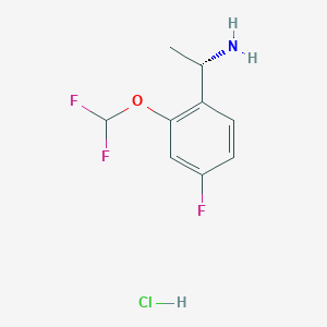 (1S)-1-[2-(difluoromethoxy)-4-fluorophenyl]ethan-1-amine hydrochloride