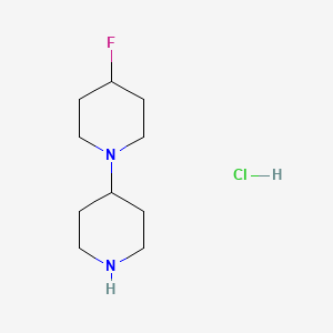 molecular formula C10H20ClFN2 B1406754 4-Fluoro-1,4'-bipiperidine hydrochloride CAS No. 1426290-04-1