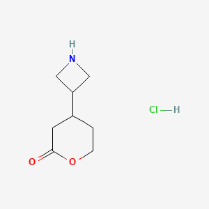 4-(Azetidin-3-yl)tetrahydro-2H-pyran-2-one hydrochloride