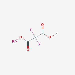 molecular formula C4H3F2KO4 B1406757 Potassium 2,2-difluoro-3-methoxy-3-oxopropanoate CAS No. 1803598-83-5