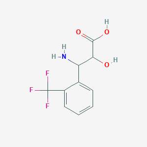 molecular formula C10H10F3NO3 B14067589 (2S,3S)-3-amino-2-hydroxy-3-[2-(trifluoromethyl)phenyl]propanoic acid 