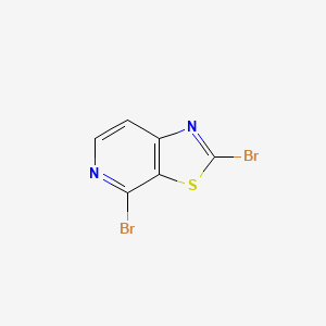 molecular formula C6H2Br2N2S B1406763 2,4-Dibromothiazolo[5,4-c]pyridine CAS No. 1439823-46-7