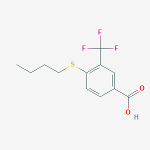 4-(Butylsulfanyl)-3-(trifluoromethyl)benzoic acid