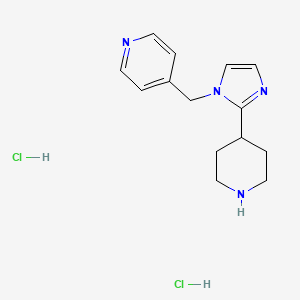 4-[(2-piperidin-4-yl-1H-imidazol-1-yl)methyl]pyridine dihydrochloride