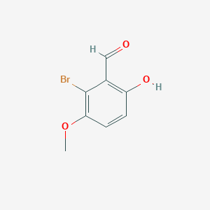 molecular formula C8H7BrO3 B14067872 2-Bromo-6-hydroxy-3-methoxybenzaldehyde CAS No. 327163-78-0