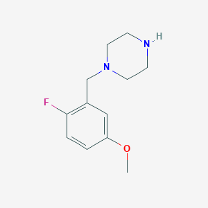 molecular formula C12H17FN2O B14067892 4-Fluoro-3-(piperazin-1-ylmethyl)phenol CAS No. 150019-64-0