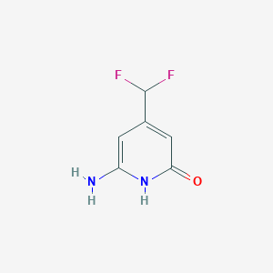 molecular formula C6H6F2N2O B14067974 6-Amino-4-(difluoromethyl)pyridin-2-ol 