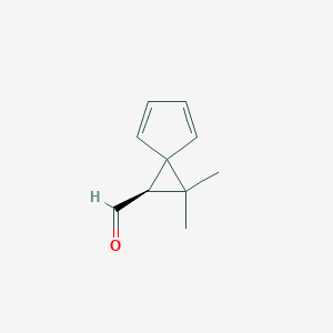 molecular formula C10H12O B140680 Spiro[2.4]hepta-4,6-diene-1-carboxaldehyde, 2,2-dimethyl-, (R)-(9CI) CAS No. 126899-49-8