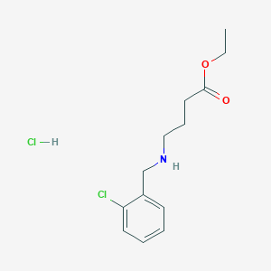 molecular formula C13H19Cl2NO2 B1406807 Ethyl 4-[(2-chlorobenzyl)amino]-butanoate hydrochloride CAS No. 1215654-77-5