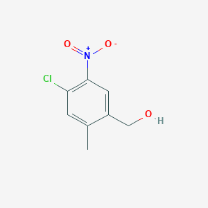 molecular formula C8H8ClNO3 B14068078 (4-Chloro-2-methyl-5-nitrophenyl)methanol 