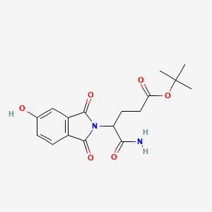 molecular formula C17H20N2O6 B14068166 Tert-butyl 5-amino-4-(5-hydroxy-1,3-dioxoisoindolin-2-yl)-5-oxopentanoate 