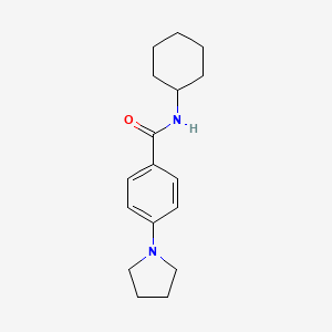 molecular formula C17H24N2O B14068180 N-cyclohexyl-4-(pyrrolidin-1-yl)benzamide 
