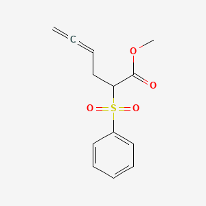 molecular formula C13H14O4S B14068189 Methyl 2-(benzenesulfonyl)hexa-4,5-dienoate CAS No. 100747-46-4