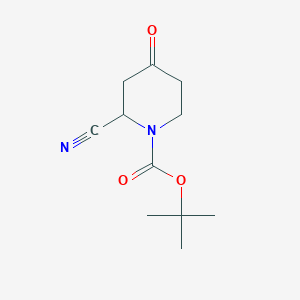 molecular formula C11H16N2O3 B1406825 Tert-butyl 2-cyano-4-oxopiperidine-1-carboxylate CAS No. 1425335-76-7