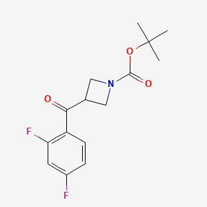 molecular formula C15H17F2NO3 B14068276 Tert-butyl 3-(2,4-difluorobenzoyl)azetidine-1-carboxylate 