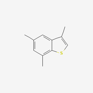 molecular formula C11H12S B14068281 3,5,7-Trimethylbenzo[b]thiophene CAS No. 1008-27-1