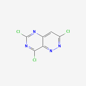 molecular formula C6HCl3N4 B14068313 3,6,8-Trichloropyrimido[5,4-c]pyridazine 