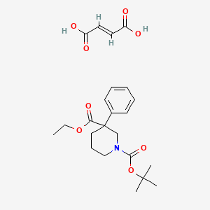 Ethyl 1-(tert-butoxycarbonyl)-3-phenylpiperidine-3-carboxylate (as fumarate salt)