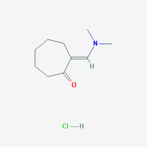 molecular formula C10H18ClNO B1406836 (2E)-2-(Dimethylaminomethylidene)cycloheptan-1-one;hydrochloride CAS No. 1417368-42-3