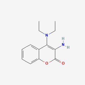 molecular formula C13H16N2O2 B14068375 Coumarin, 3-amino-4-diethylamino- CAS No. 101468-13-7