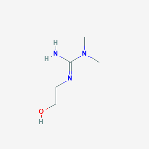 molecular formula C5H13N3O B14068397 3-(2-Hydroxyethyl)-1,1-dimethylguanidine 