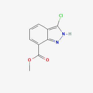 molecular formula C9H7ClN2O2 B1406850 Methyl 3-chloro-1H-indazole-7-carboxylate CAS No. 1337881-10-3